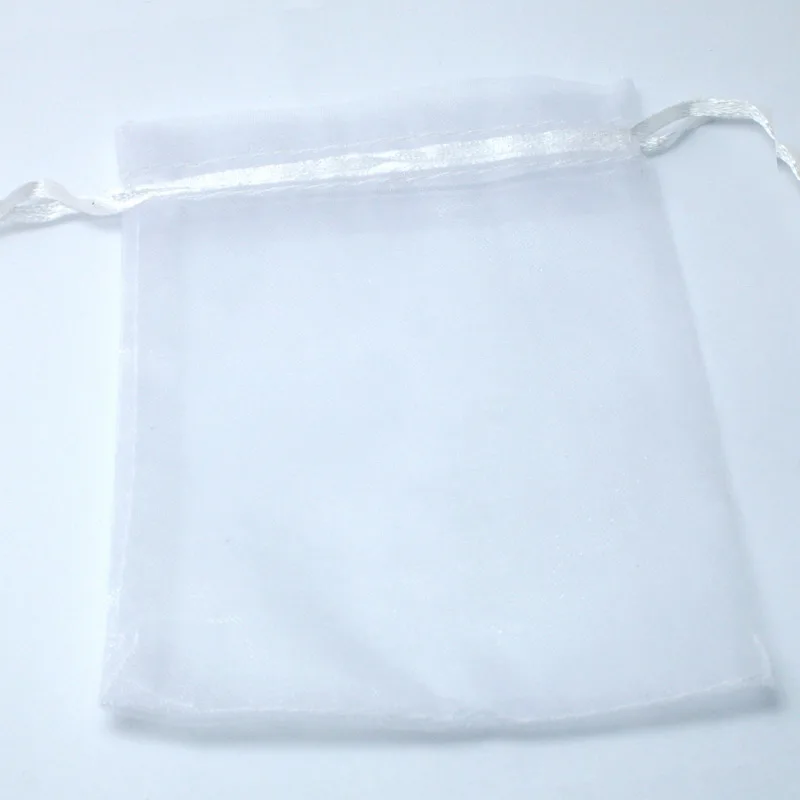 White 10 шт./пакет выбор 15 цветов Упаковка ювелирных изделий Organza Сумки Из Органзы 7x9 см, подарочные пакеты и пакеты, упаковочные сумки - Цвет: White