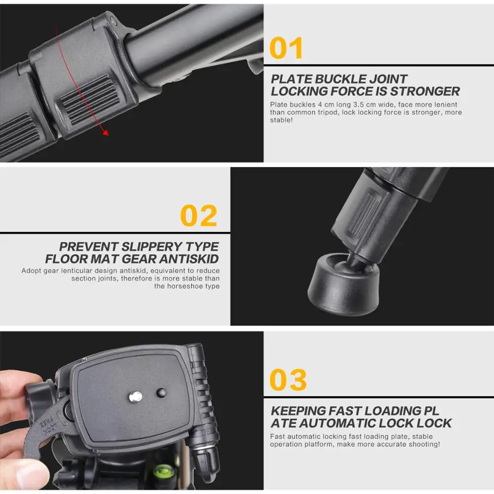 ZOMEI Q111 Professional Portable Lightweight Travel Aluminum Camera Tripod Pan Head for Smartphone SLR DSLR Digital | Электроника