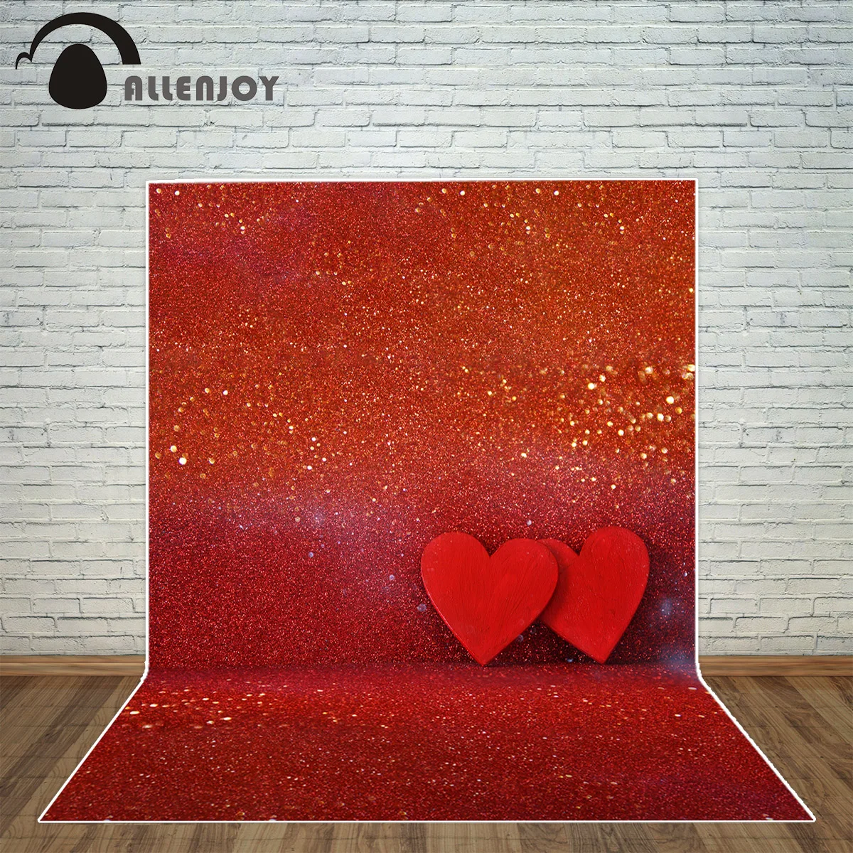 Allenjoy фоны для фотостудии Профессиональный красный блестящие сердца 14 ко Дню