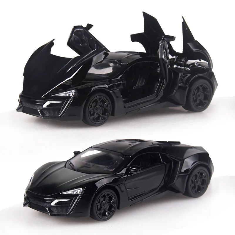 Литые автомобили Lykan Hypersport 15 5 см игрушка для литья под давлением со звусветильник