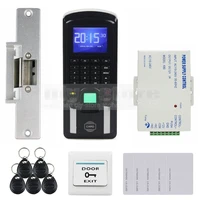 diysecur fingerprint 125khz rfid reader password keypad strike lock door access control system kit for office house