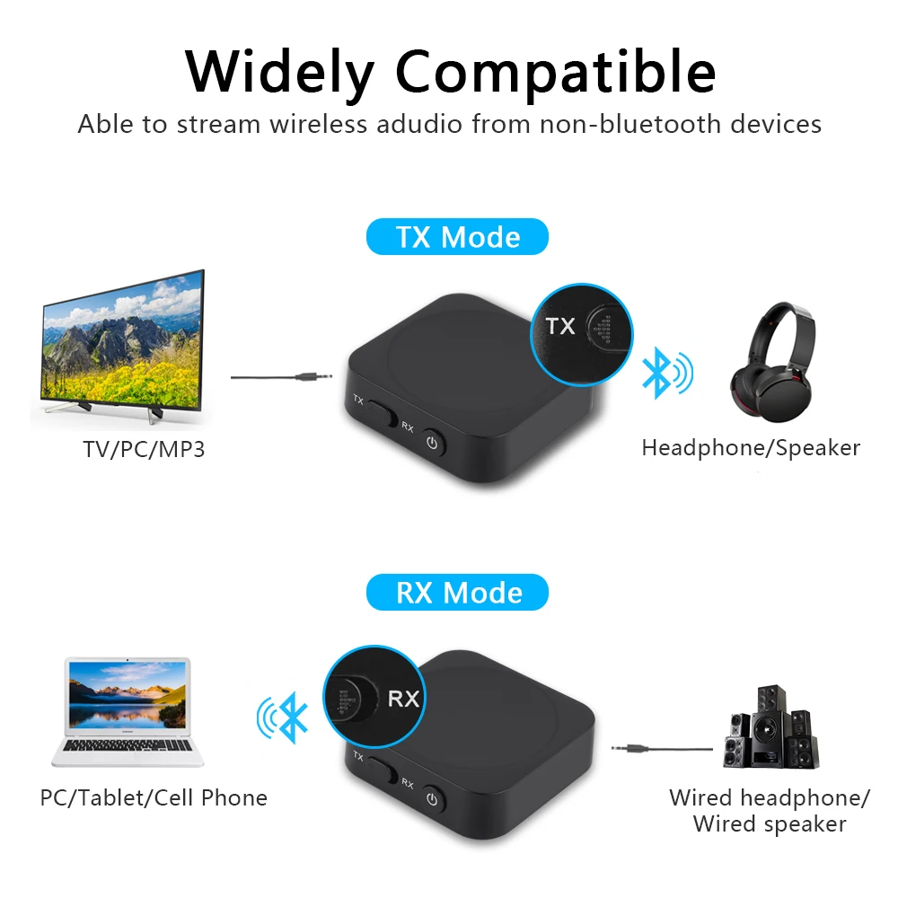 T10 2in1 Bluetooth 4 2 передатчик и приемник Беспроводной Портативный аудио адаптер Aux 3 5
