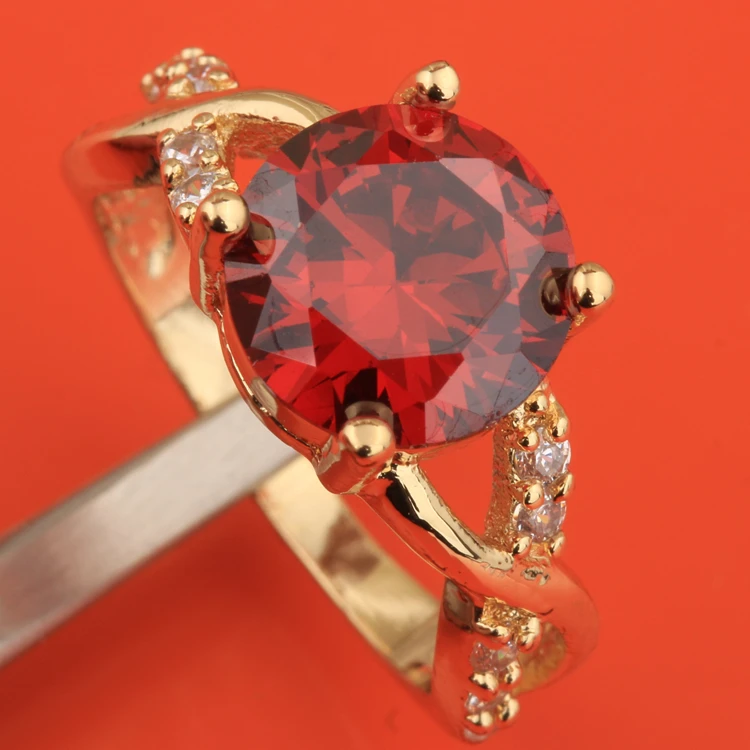 Oxblood Red Garnet Gold Jewelry US# Solitaire Ring Size 6 / 7 8 9 S1865 | Украшения и аксессуары