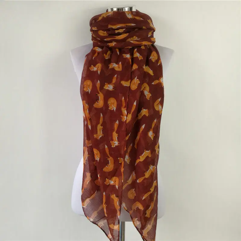 10 шт./лот бесплатная доставка фэнтези маленький шарф с изображением лисы милый