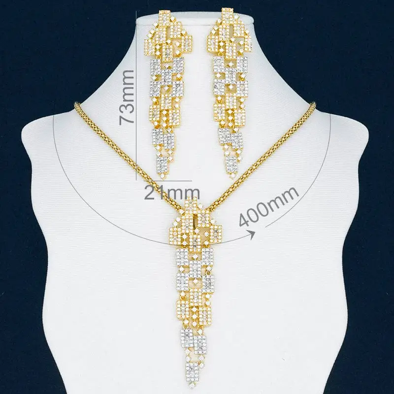 Высокое качество Изысканная Геометрия 3 тона медь кулон цепочки и ожерелья