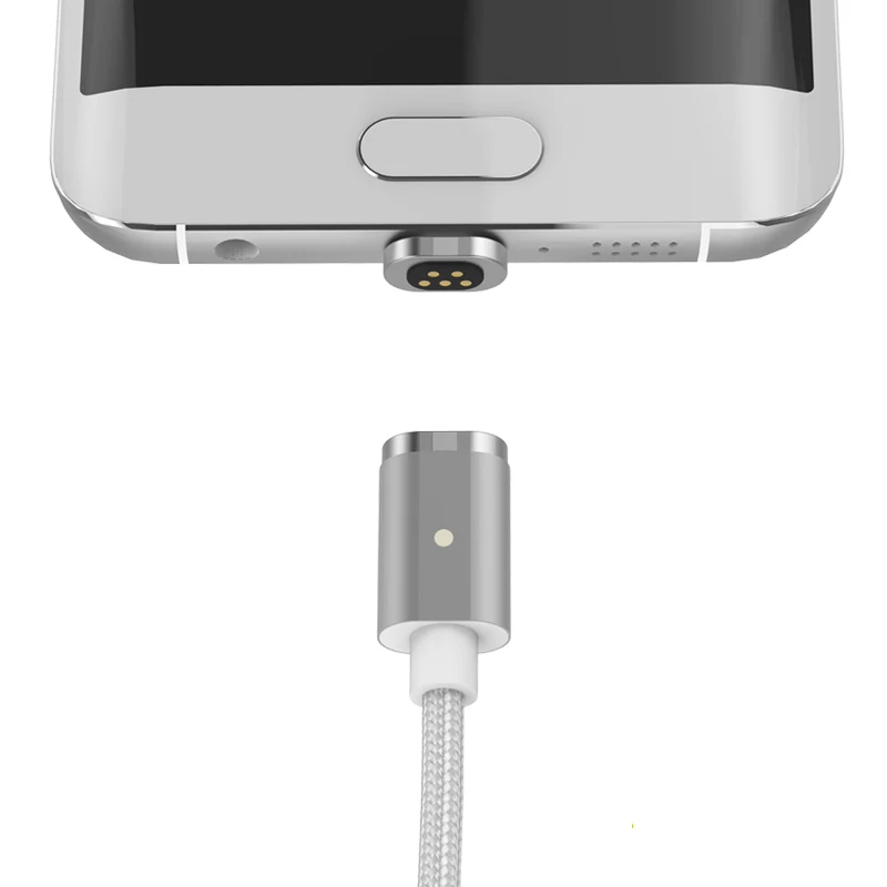 WSKEN 1 м металлический Магнитный зарядный нейлоновый кабель Micro USB для мобильных