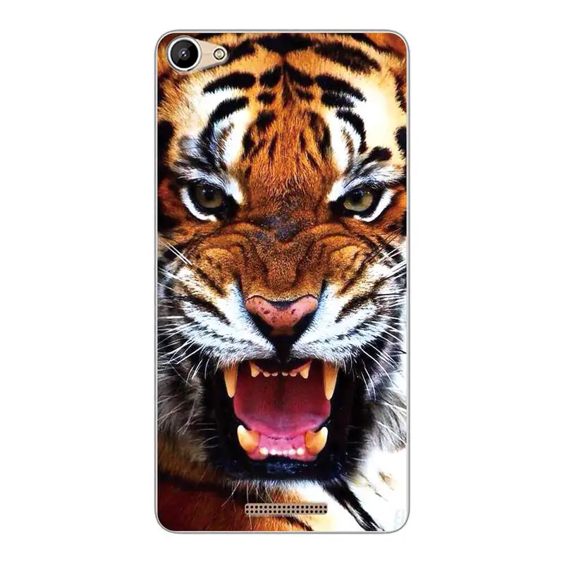 Soft Silicone Case For BQ BQ-5058 Strike Power Easy Scary Tiger Lion Animal Patterned Phone Back Cover 5058 Fundas |