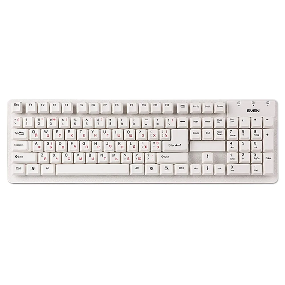 Клавиатура SVEN Standard 301 USB белая (105кл.)|Клавиатуры| |