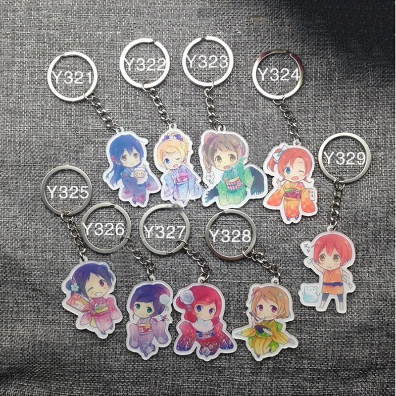 Аниме брелок спящие девушки LoveLive! Love live брелки Нико кимоно ханаё llavero Portachiavi подарок
