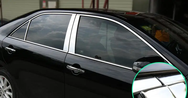 Авто среднего окна наличники столб Накладка для Toyota Camry 2012-,6 шт./компл., из нержавеющей стали, Аксессуары для автомобилей