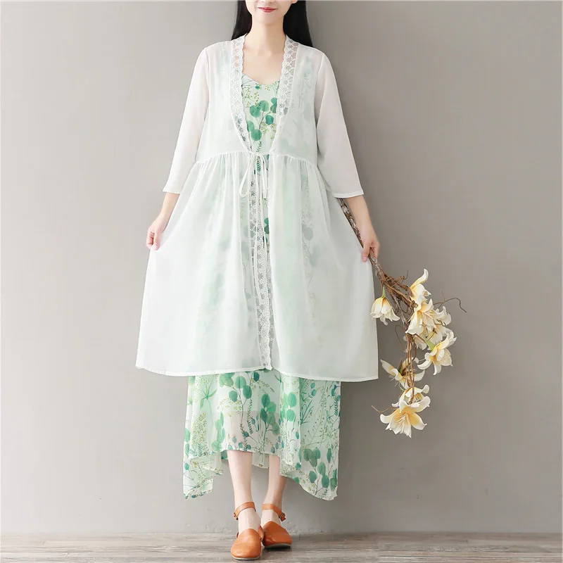 Летние Новинки для женщин свободный кардиган рубашка 2017 Блузка Большой размер