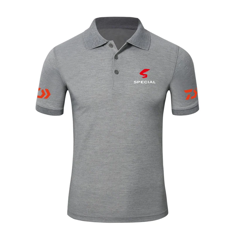 Summer Sunscreen Fishing Lapel POLO Shirt Anti-UV DAWA Fishing Short Sleeve Shirt Fishing Lapel POLO Shirt Fishing Clothing