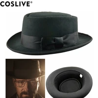 coslive cool black hat breaking bad walter white cosplay heisenberg hat pork pie cap cosplay costume accessories christmas gift