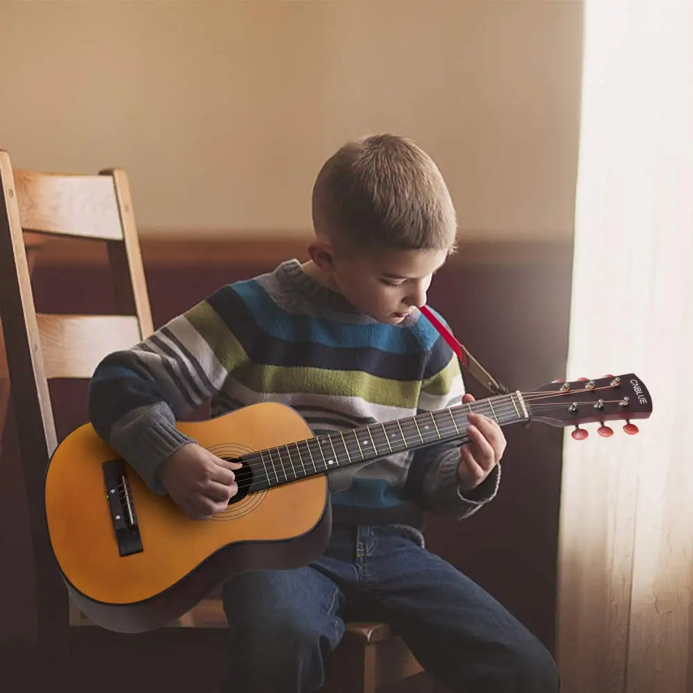 30 дюймов Акустическая народная гитара для начинающих липа гитар с полным