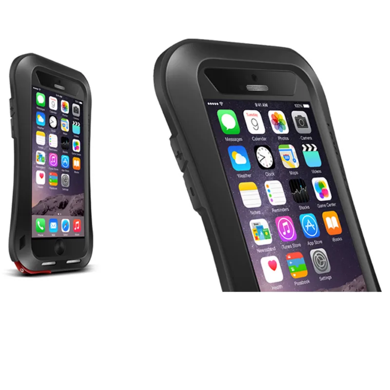 2018 Best Quality Small Waist Metal Armor Case For iPhone 6 6s Plus Aluminum Cover Water/Shock/Rain Proof 6Plus |