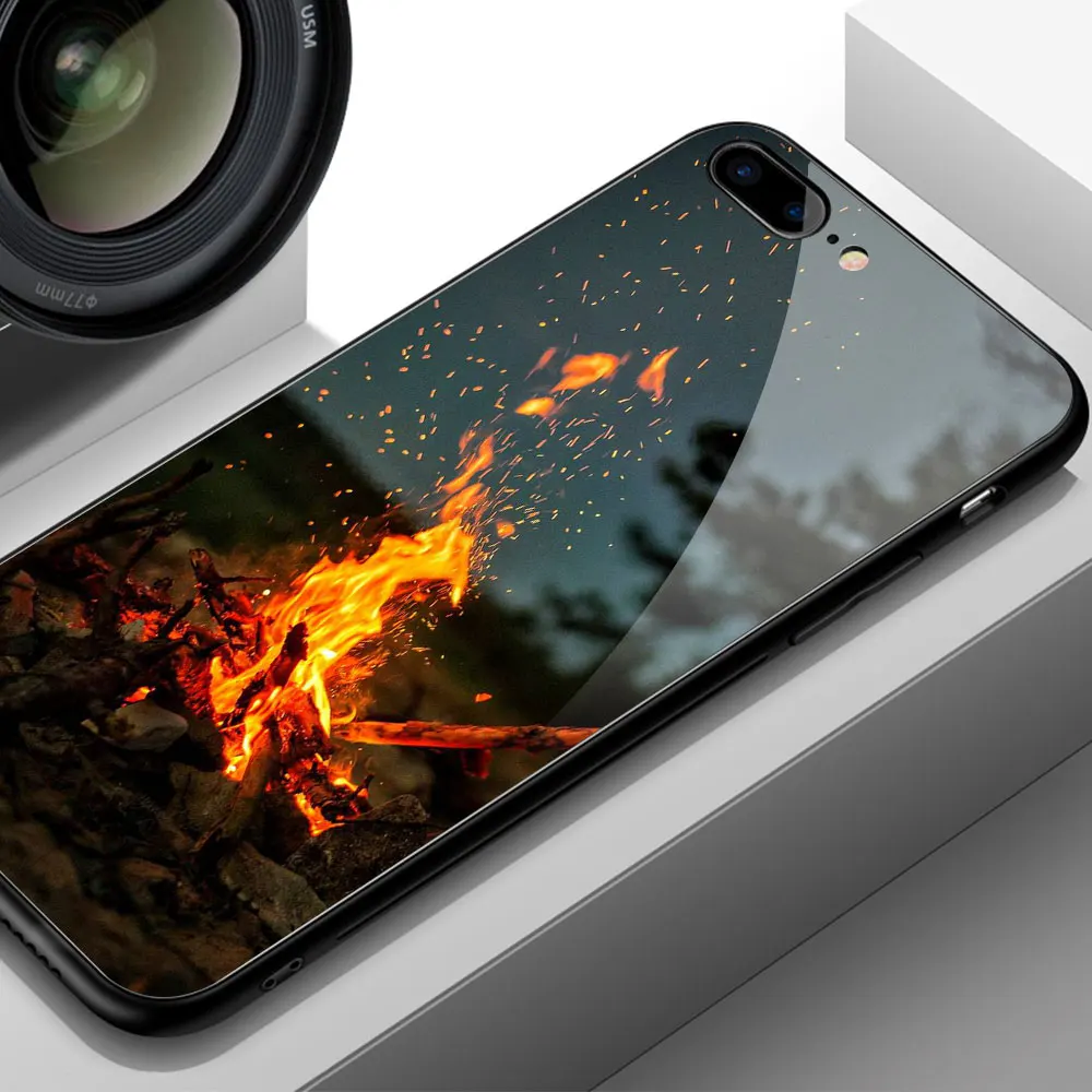 FinderCase XS MAX чехол для закаленное стекло для iPhone Радуга закат Кошка Луна iPhone XR MAX 6 6 S 8 7 plus X