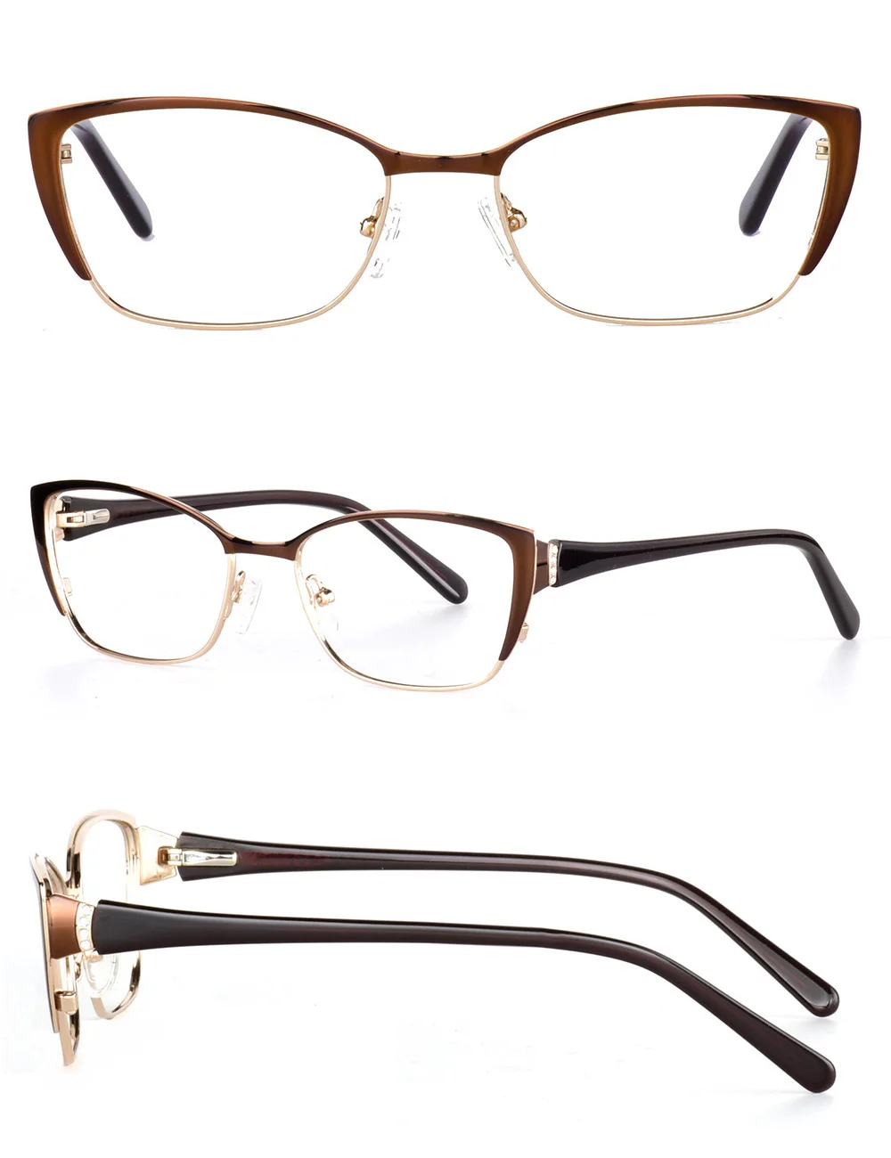 Металл Половина оптический ацетатный оправа для очков в ретростиле модные