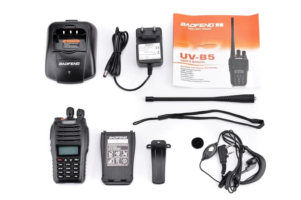 2 шт. Baofeng UV-B5 портативная рация 99 каналов двухстороннее радио UHF VHF длинный диапазон портативный FM HF приемопередатчик Ham Радио Comunicador