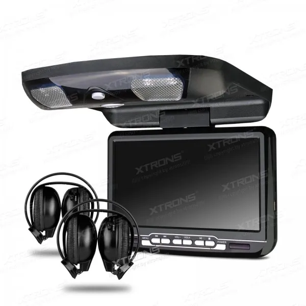 " Автомобильный DVD Плеер с откидывающейся крышей USD/SD игры IR/FM+ 2 шт. ИК наушники дисплей с головным дисплеем верхний потолок DVD медиаплеер