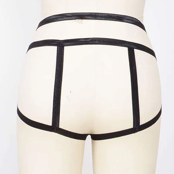 Женские трусики-стринги в стиле панк черные Харадзюку | Женская одежда