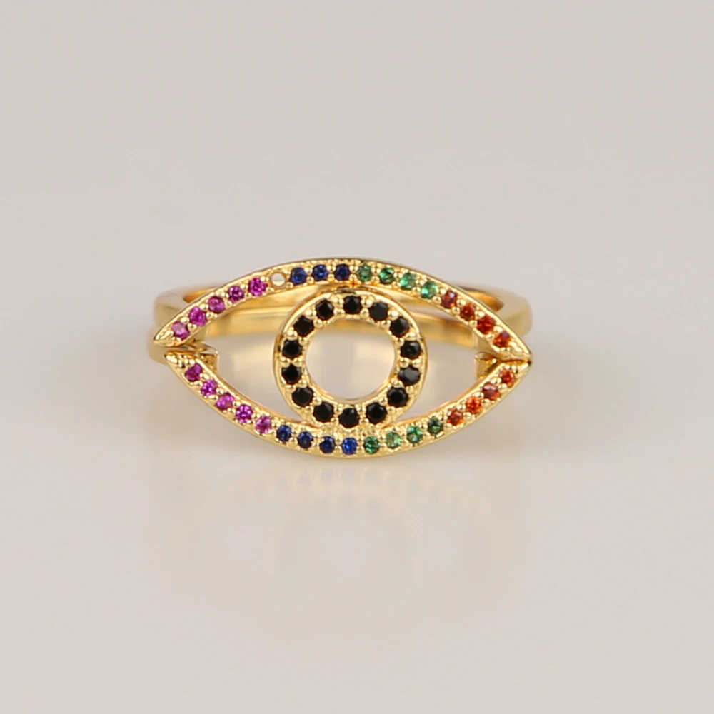 Новинка весны 2021 стильные красочные крошечные кольца с фианитами для женщин