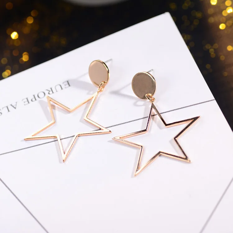 2017 Top Fashion Zinc Alloy Square Women Classic Brinco The New Stylish Earrings All-match Hollow Y293 |