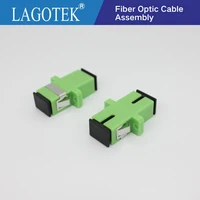 500pcslot sc apc simplex single mode fiber optic adapter sc optical fiber coupler sc apc fiber flange sc connector