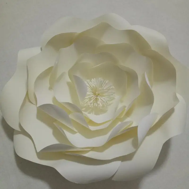 White style 3 DIY Искусственные гигантские Бумажные цветы для свадебных фонов вечерние украшения с днем рождения стол десерт ремесла цветочный декор стен - Цвет: White style 3