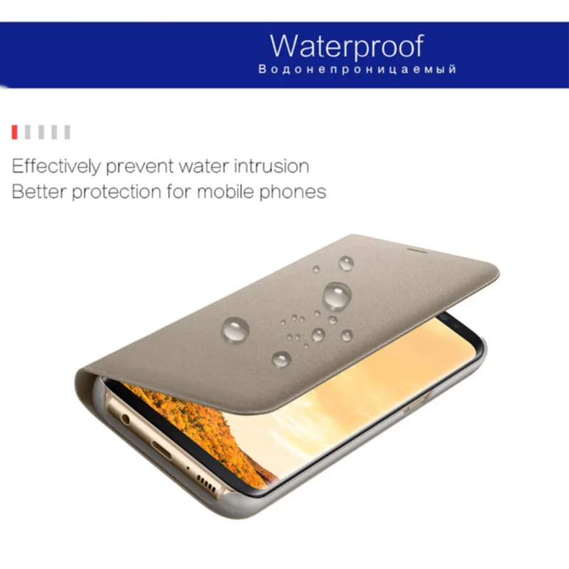 For Samsung S8 S 8 Plus LED View Cover Case 360 Wallet Flip Leather Cute Protective Shockproof Protection Luxury Back Cases | Чехлы для