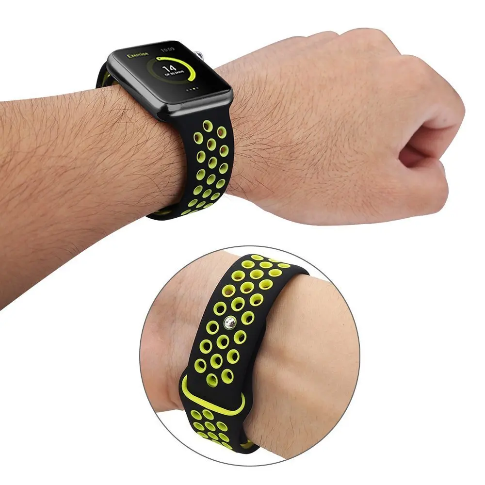 LEONIDAS силиконовый спортивный ремешок для Apple Watch сменный часов полосы серии 3 2 1|sport