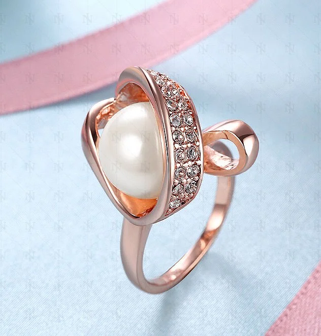 Новые женские кольца Anillos Топ Модные ювелирные кольца для женщин позолоченный Циркон Простой Элегантность кристалл из Болгарии