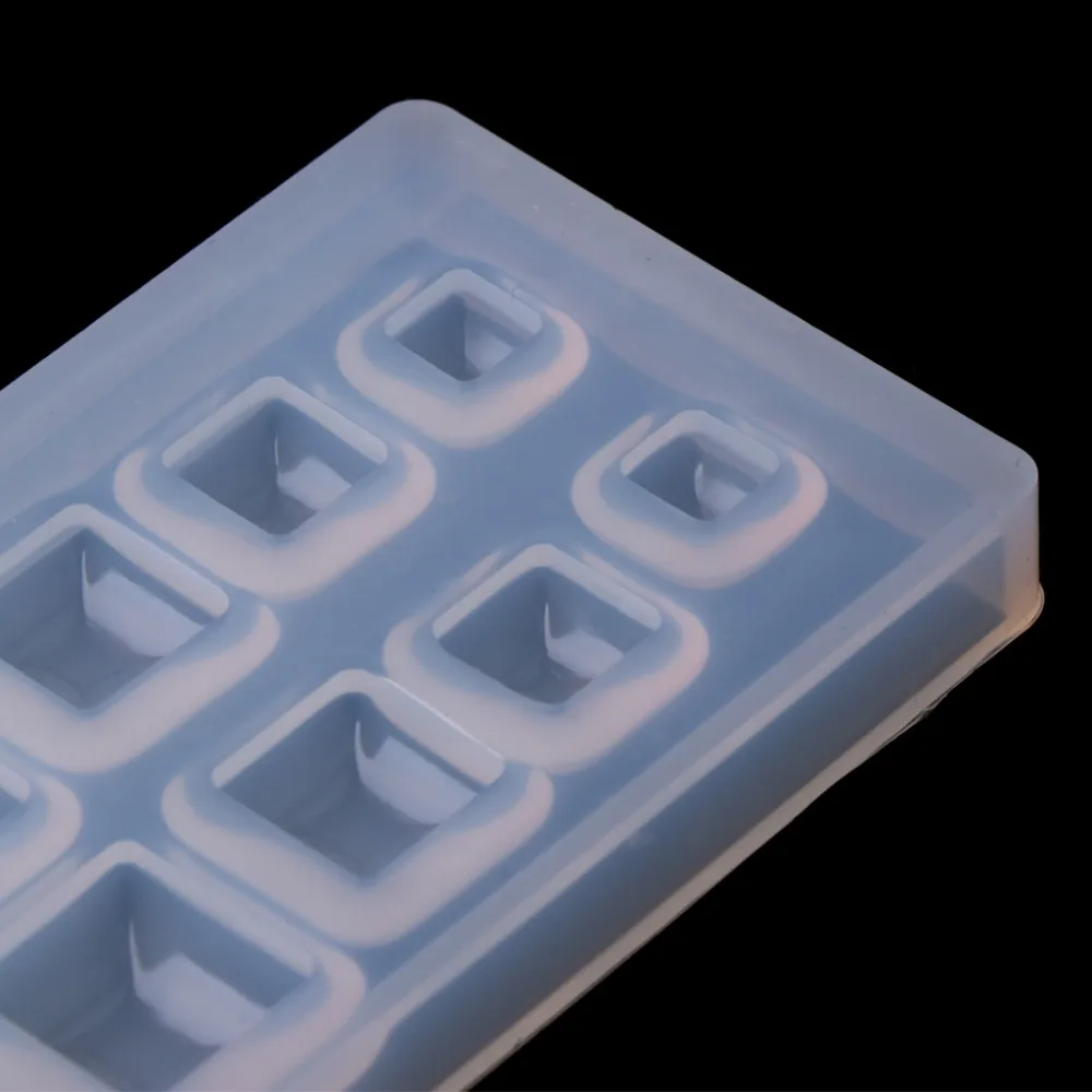 

JAVRICK 1PC Cube Silicone Mold Necklace Pendant Resin Jewelry Making Mould DIY Craft Multi-size Square Patch