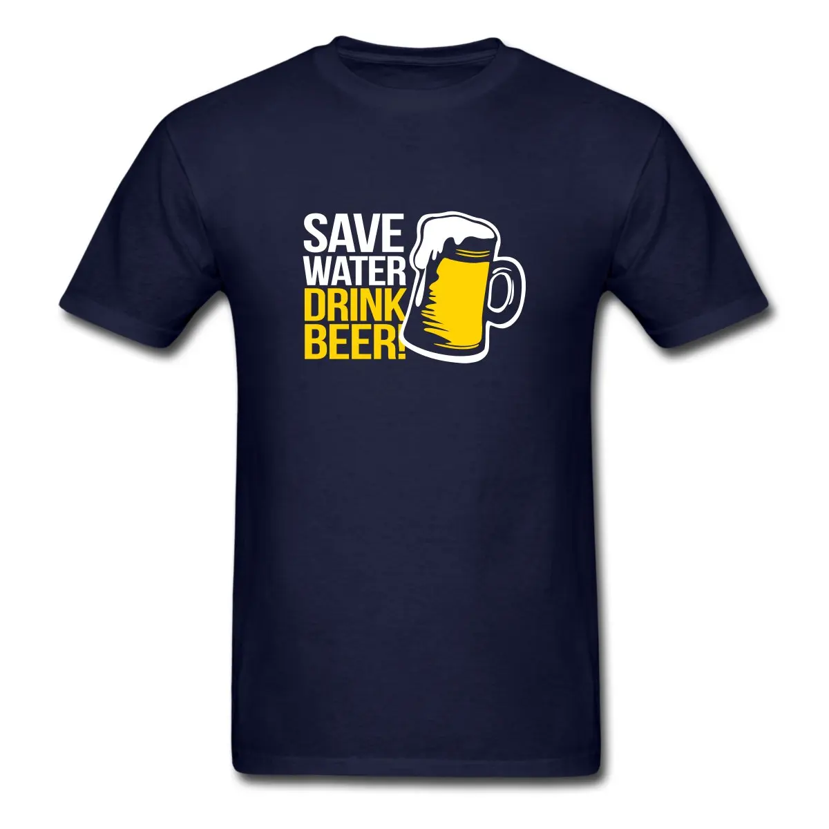 Мужская футболка с надписью Save Water-Drink Beer Новое поступление мужские футболки