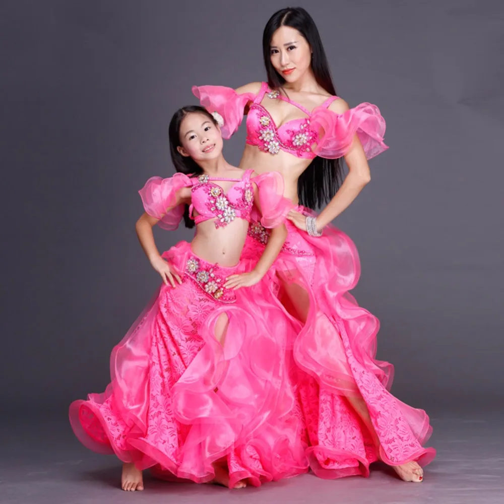 Новое поступление женские костюмы для танца живота розовый красный синий