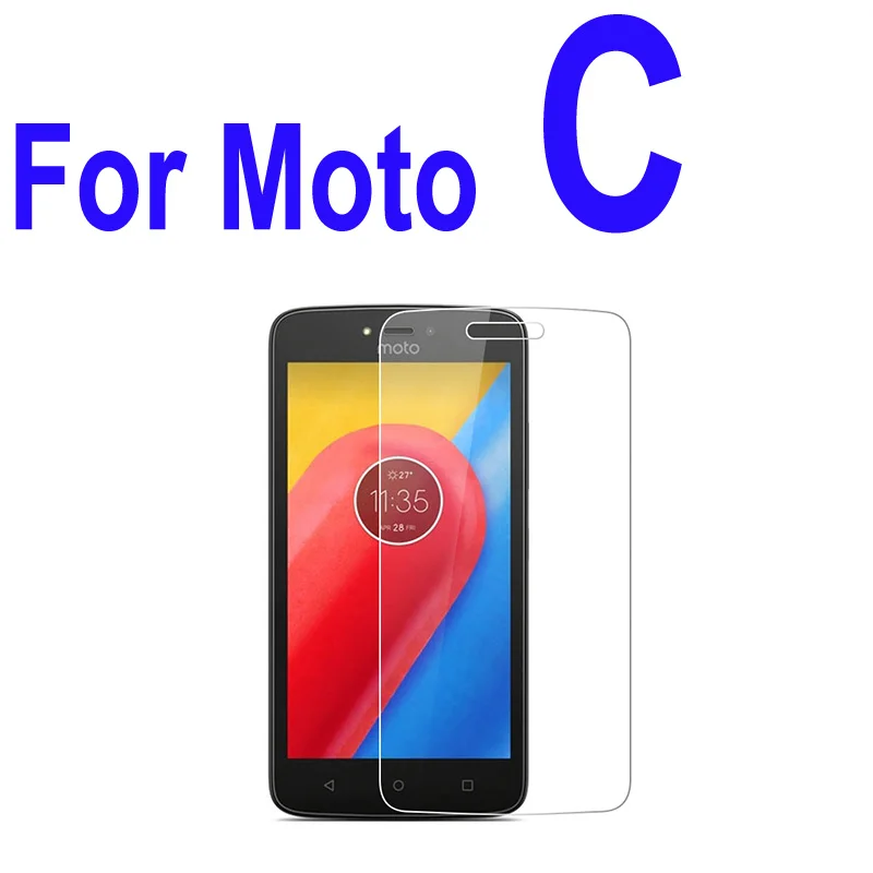 For Moto C Закаленное стекло для Motorola Moto G5s G5 Plus G G2 G3 G4 Play E E2 E3 E4 C Plus X4 X2 X Play style Z Force Защитная пленка для экрана - Цвет: For Moto C