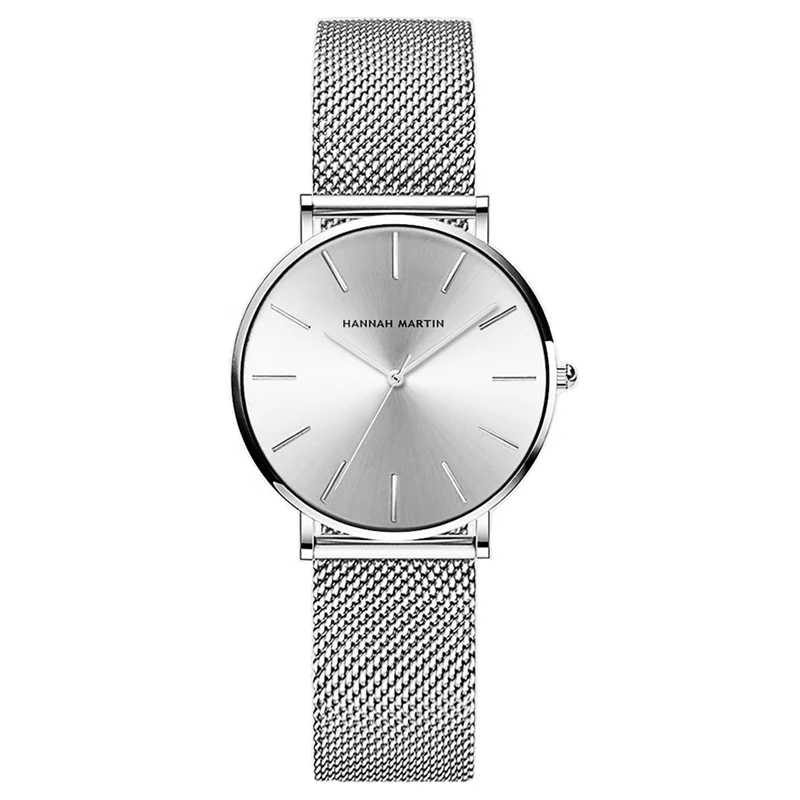 Hannah Martin Роскошные Кварцевые женские часы из розового золота сетчатые