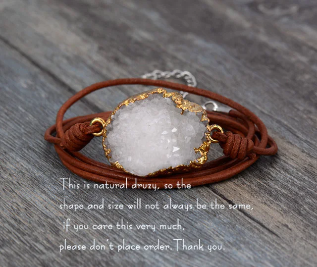 Уникальный кожаный браслет с позолоченными подарками оптовая продажа ручной