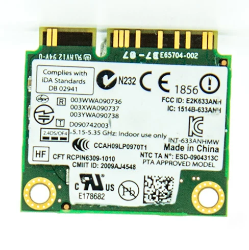 6300AGN 633ANHMW 2 4 ГГц и 5 0 450 Мбит/с мини беспроводной PCI E Wi Fi адаптер WLAN карта для Intel