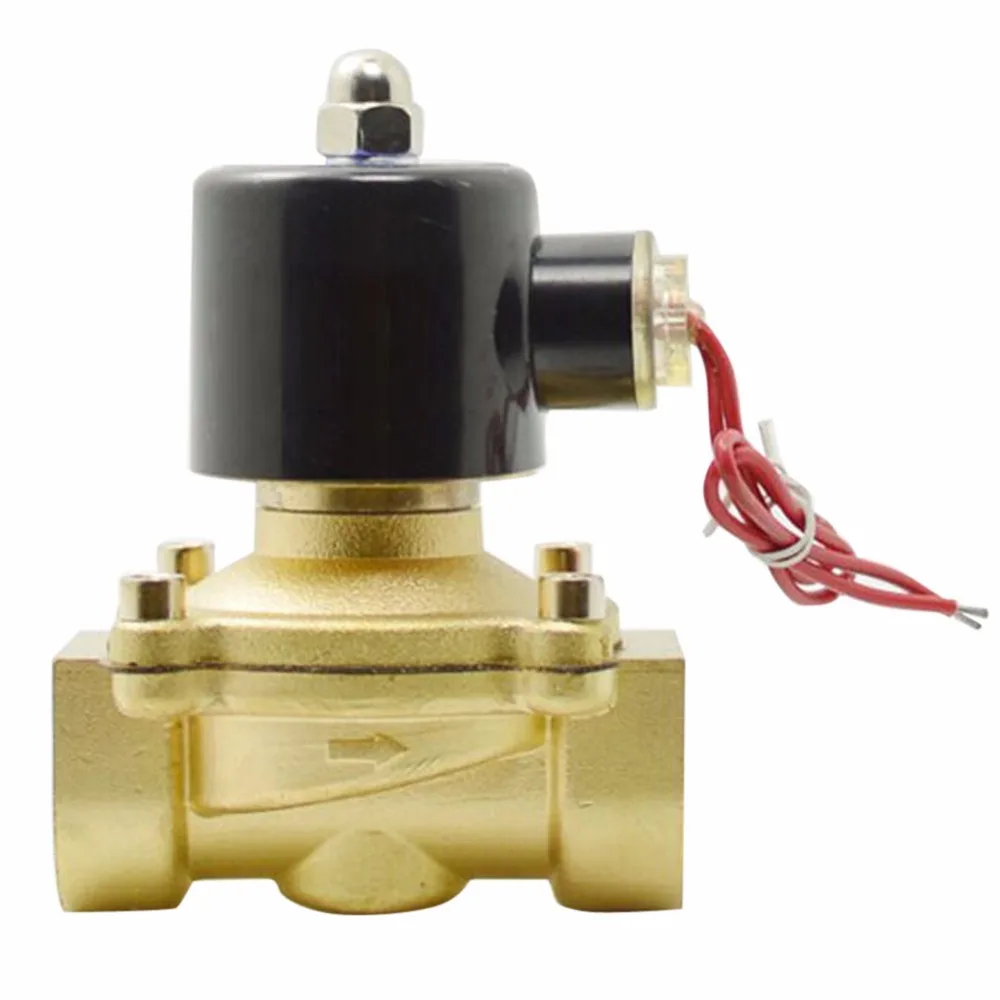 1 inch AC 220V Brass Electric Solenoid Valve Gas Water Fuel Air Solid Coil Pneumatic Normal Closed Alloy Power Tool | Инструменты