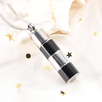 fashion cylinder pendant memorial jewelry ashes keepsake for human ash holder stainless steel cremation urn necklace