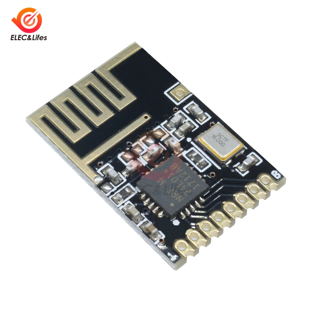 NRF24L01 SMD 2 4 ГГц беспроводной модуль приемопередатчика 1 27 мм Мини NRF улучшенная