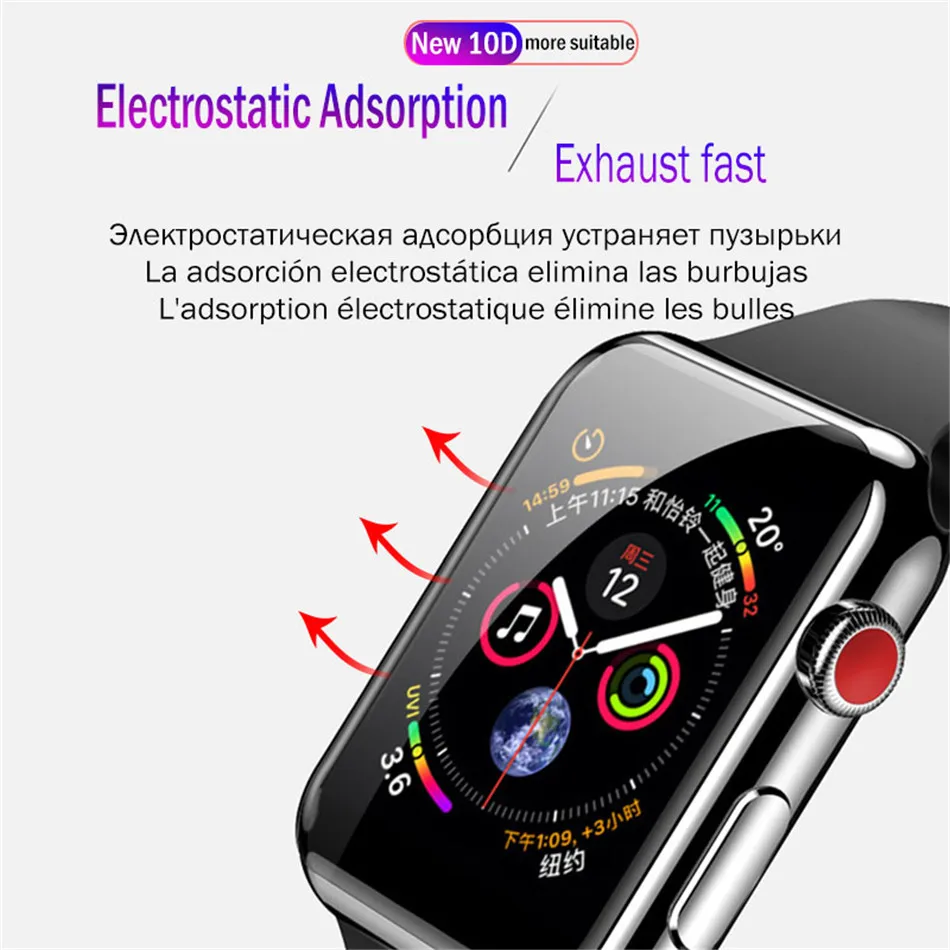10D мягкая Гидрогелевая пленка для Apple Watch 38 мм 40 мм 42 мм 44 мм Защита экрана для часов 38 40 42 44 мм защитная пленка без стекла