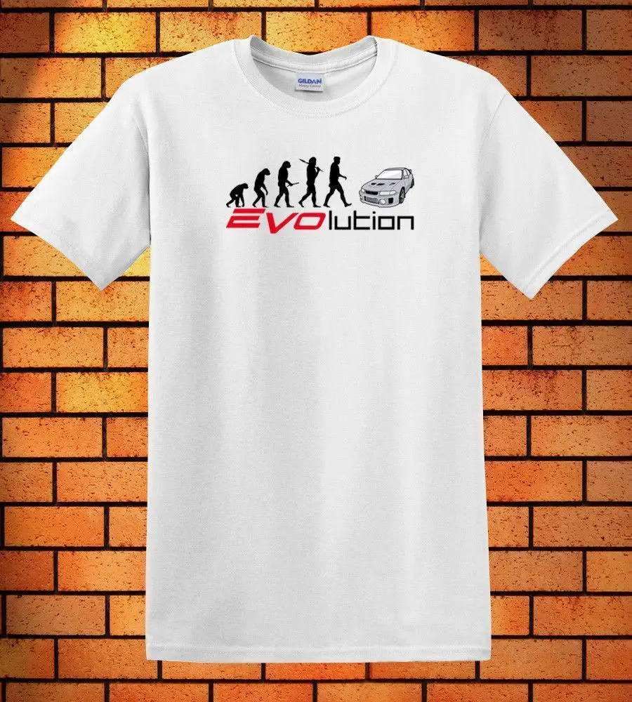 Mitsubishi Lancer Evolution футболка Для Мужчин's черный белый цвет короткий рукав Футболка