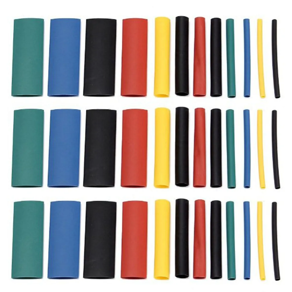 580/530/328Pcs Assorted Polyolefin Heat Shrink Tubing Tube Cable Sleeves Wrap Wire Set 8 Size Multicolor/Black | Обустройство дома