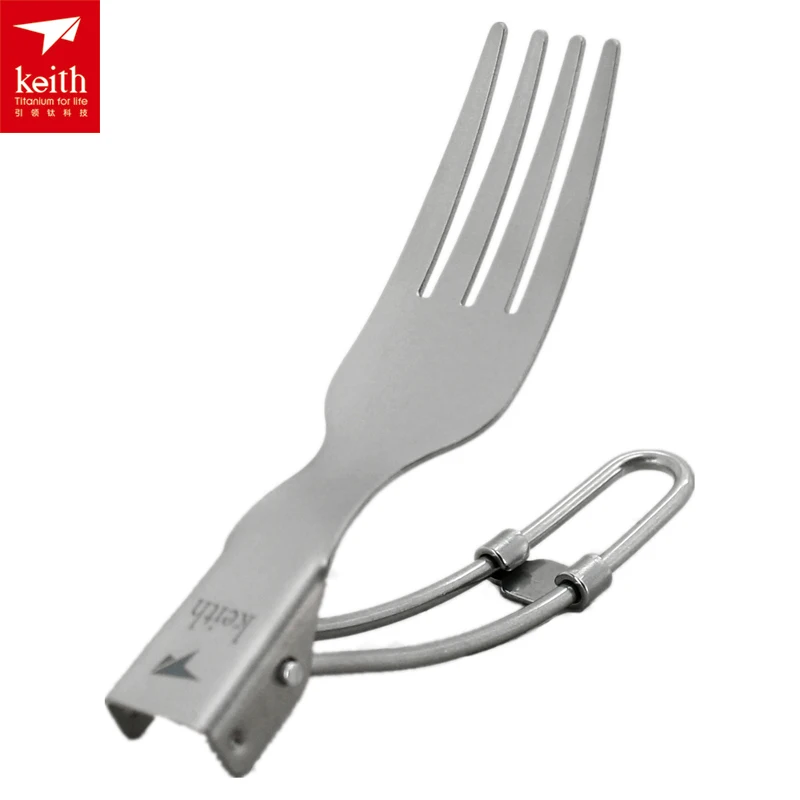 Кит три части титана столовые приборы складные Ложка и нож Spork кемпинговая вилка