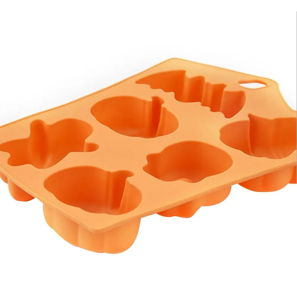 Хэллоуин Тыква силиконовые формы для торта 6 полостей призрак в форме летучей