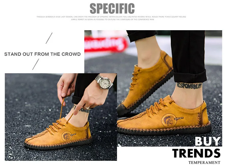 Новое поступление; сезон весна; мужская повседневная обувь на плоской подошве; декоративный Тотем; кожаная обувь; Большие европейские размеры 38-48; обувь в британском стиле