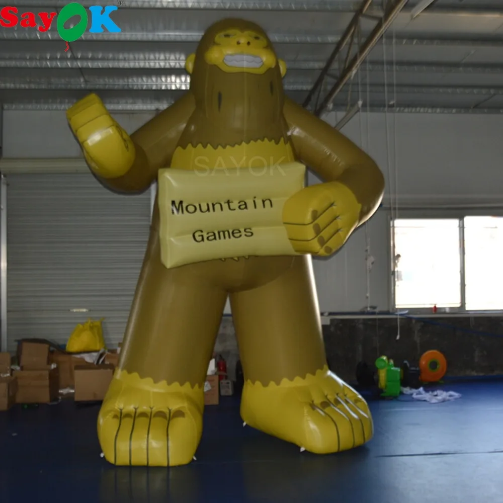 

Sayok Giant Inflatable Gorilla 4m High(/13ft H) Logo Customized with Air Blower for Outdoor Festive Decor Advertising Promotions