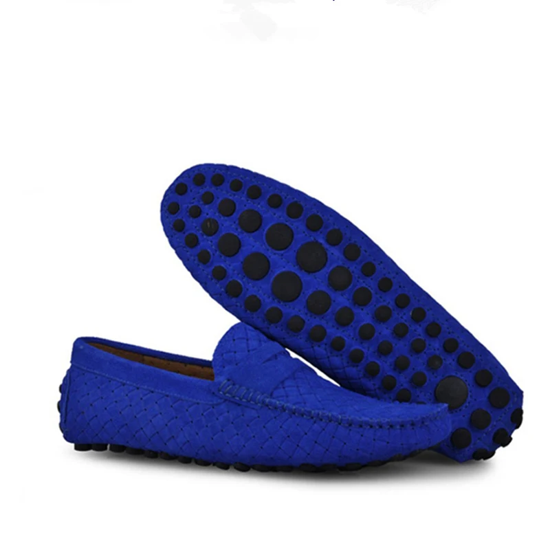 Мужские замшевые мокасины 5 цветов лоферы для вождения без застежки из воловьей