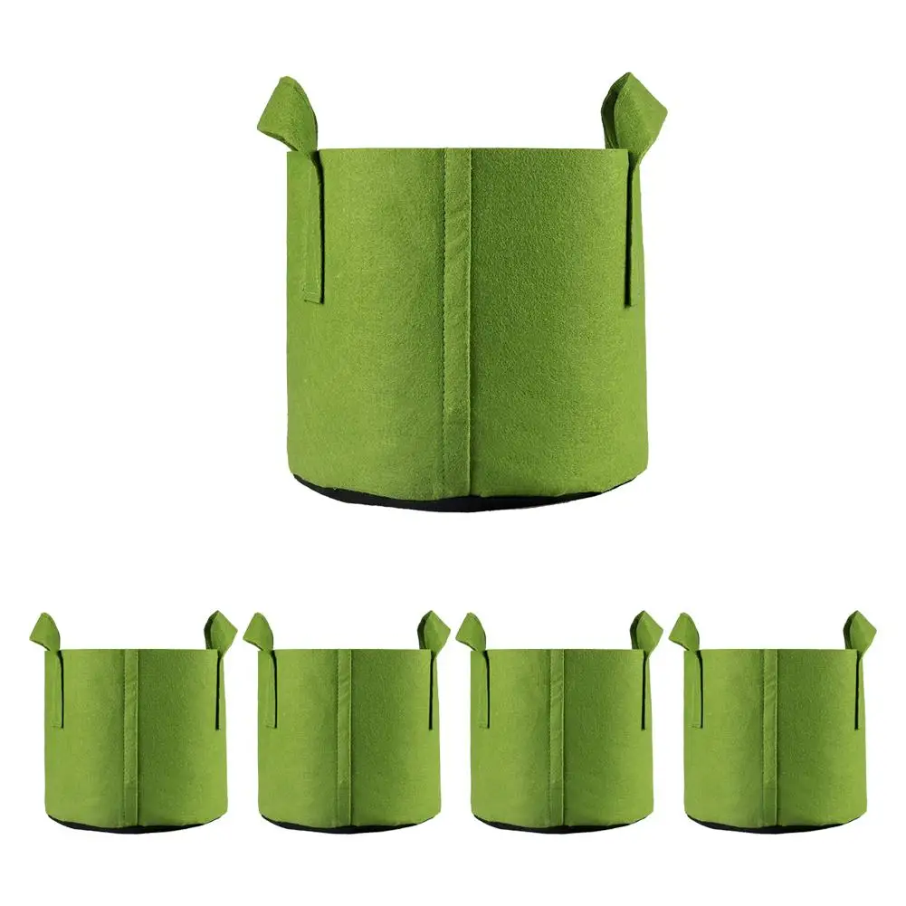 Горшки из нетканого материала для выращивания растений контейнер корней черный